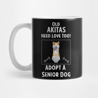 Senior Dog Adoption T-Shirt for Akita Dog Lovers Mug